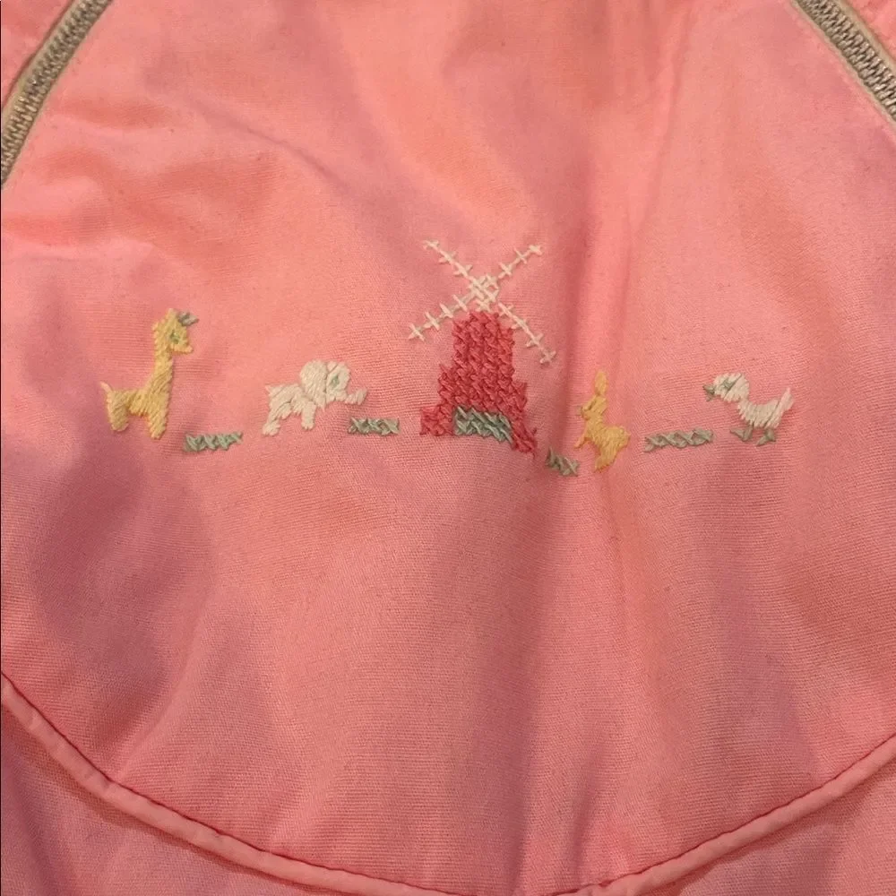 KUTE KIDDIES Snowveralls Vintage Windmill Embroidered Snowsuit Union Made
